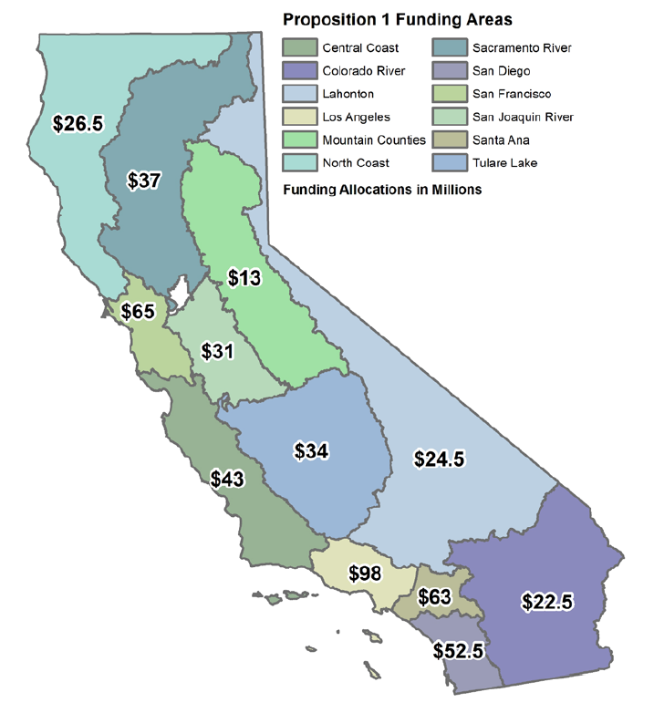 Prop 1 Funding Map